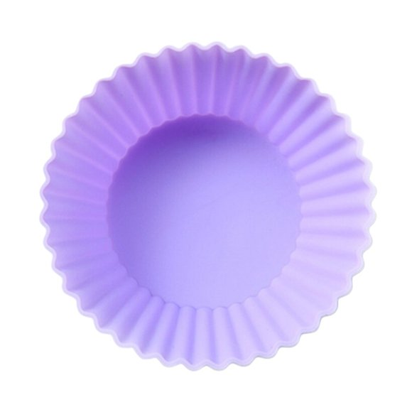 12 Reusable Food Safe Silicone Muffin Baking Cups - Picture 2 of 7